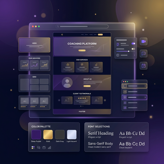 Beautiful coaching website builder with drag and drop