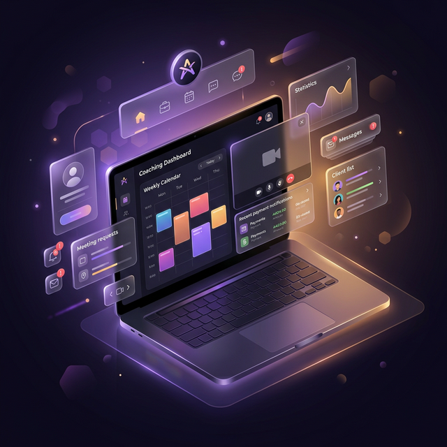 KeksGas coaching dashboard with scheduling, payments and client management